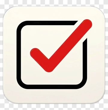 Red Check Mark Icon PNG