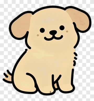 Cartoon Dog Sitting PNG
