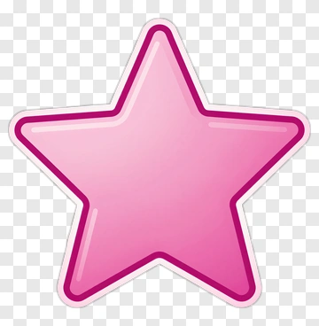 Pink Star Shape PNG