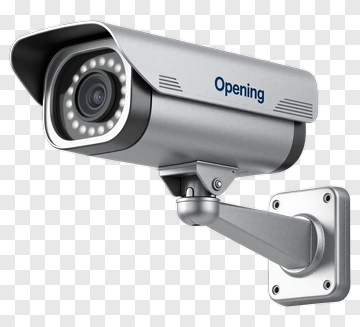 Surveillance Camera With Opening Label PNG