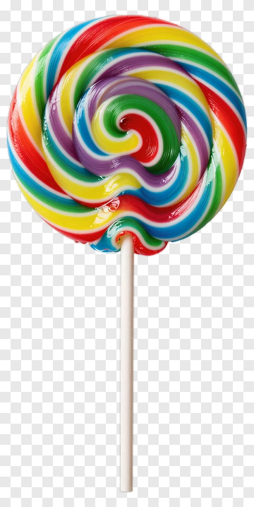 Colorful Swirl Lollipop PNG