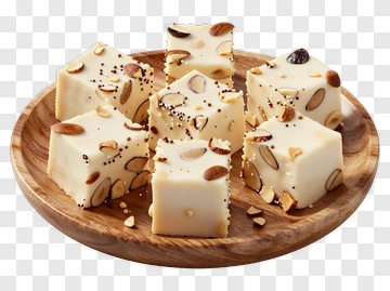 Plate Of Almond Sweets PNG