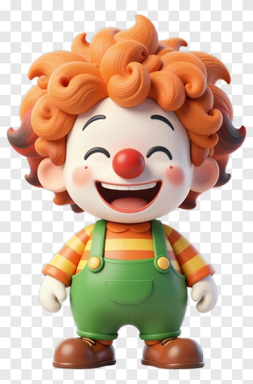 Cartoon Clown Smiling Cheerfully PNG