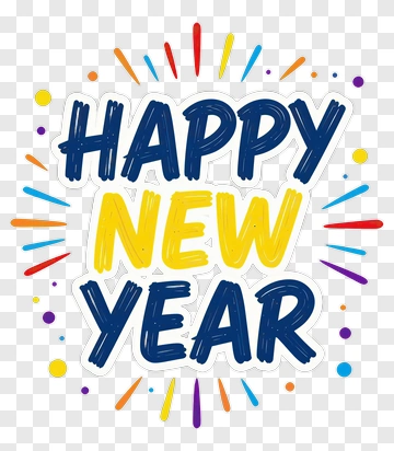 Happy New Year Celebration Graphic PNG