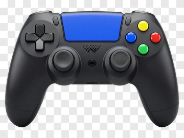 Black Game Controller With Colorful Buttons PNG