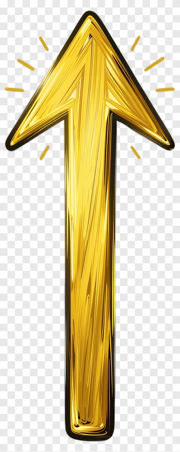 Golden Arrow Icon PNG