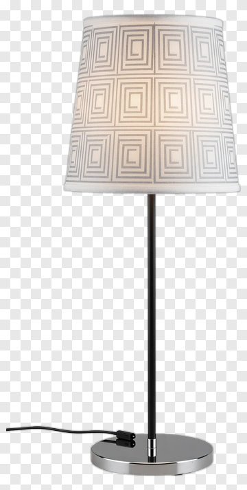 Modern Table Lamp With Geometric Shade PNG