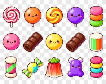 Colorful Candy Collection PNG