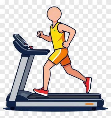 Person Running On A Treadmill PNG