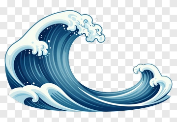 Ocean Wave Illustration PNG