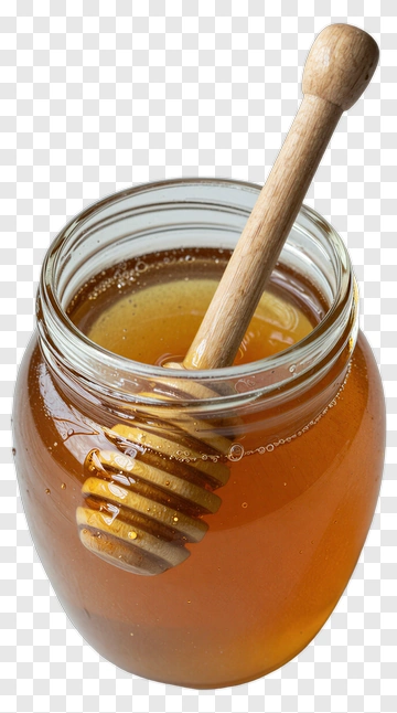 Honey Jar With Wooden Dipper PNG