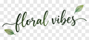 Floral Vibes Text Design PNG