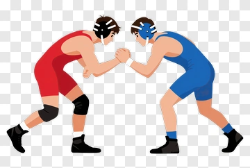 Wrestlers Competing In A Match PNG