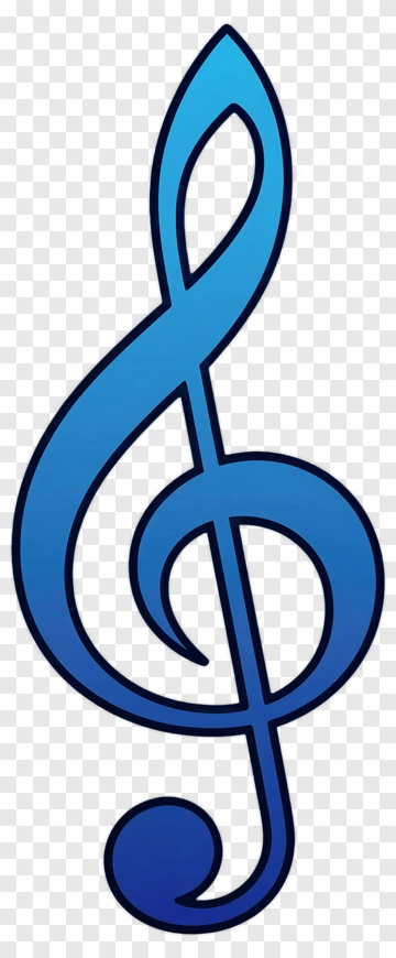 Blue Musical Clef Symbol PNG