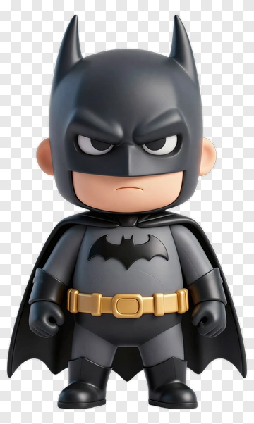 Cartoon Batman Figure PNG