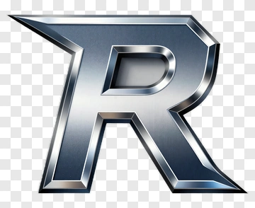 Metallic Letter R PNG