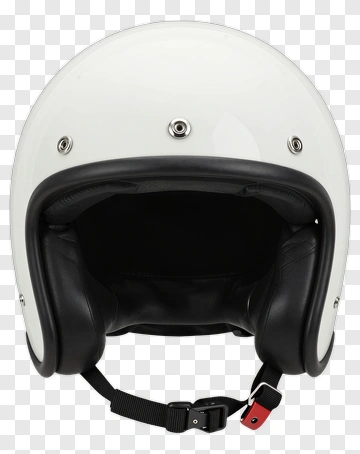 White Motorcycle Helmet PNG