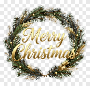 Merry Christmas Wreath PNG