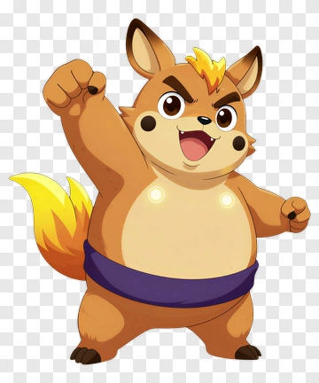 Cartoon Dog With A Cheerful Expression PNG