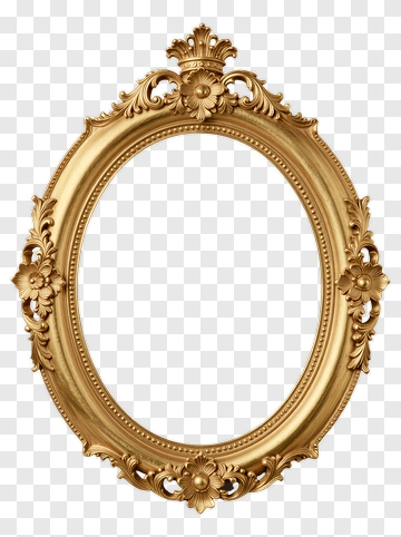 Vintage Gold Picture Frame PNG