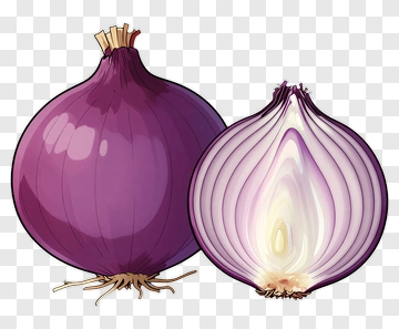 Purple Onion Halved PNG