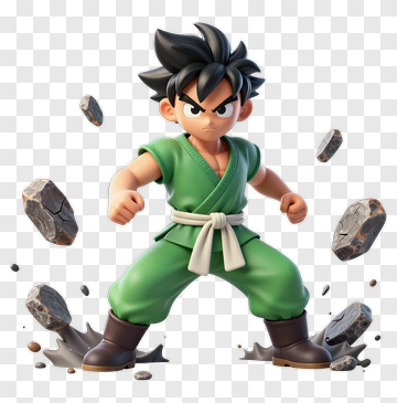 3D Martial Artist In Action PNG