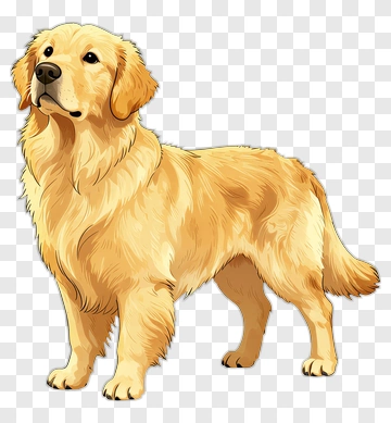 Cartoon Golden Retriever PNG