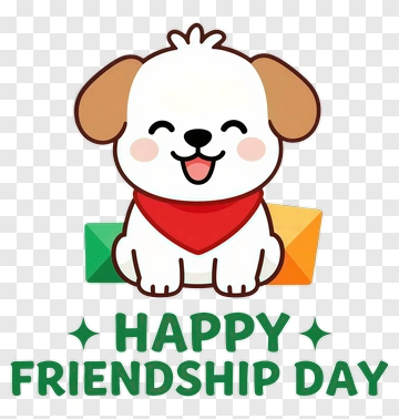 Cartoon Dog For Friendship Day PNG
