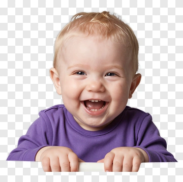 Happy Baby Smiling In Purple Shirt PNG