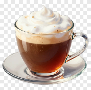 Coffee Cup With Whipped Cream PNG