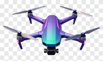 3D Drone With Colorful Design PNG