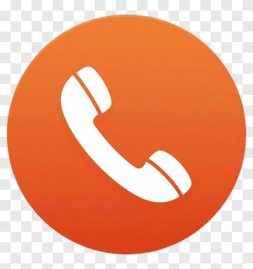 Orange Telephone Icon PNG