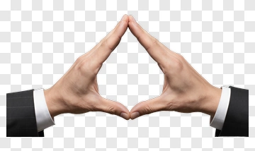 Hands Forming A Triangle Shape PNG