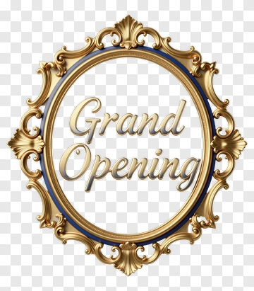 Grand Opening Decorative Frame PNG