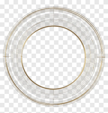 Elegant Gold Circle Frame PNG