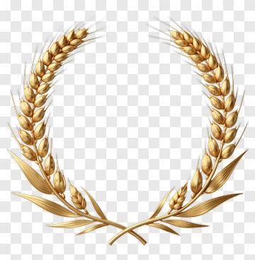 Golden Wheat Wreath PNG