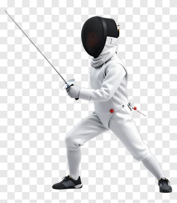 Fencing Athlete In Action PNG