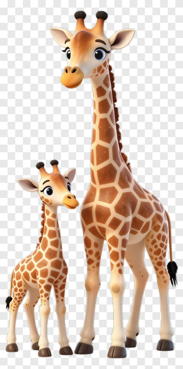 Cartoon Giraffes PNG