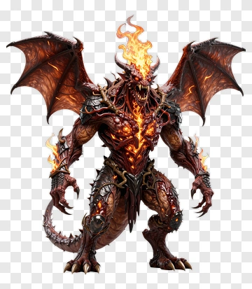Fire-Breathing Dragon Creature PNG