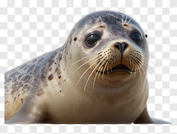 Realistic Seal Portrait PNG