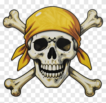 Cartoon Pirate Skull And Crossbones PNG