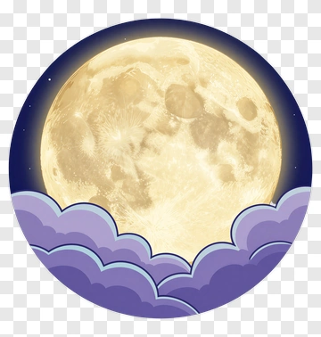 Full Moon Surrounded By Clouds PNG