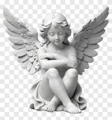 Angel Figurine With Wings PNG