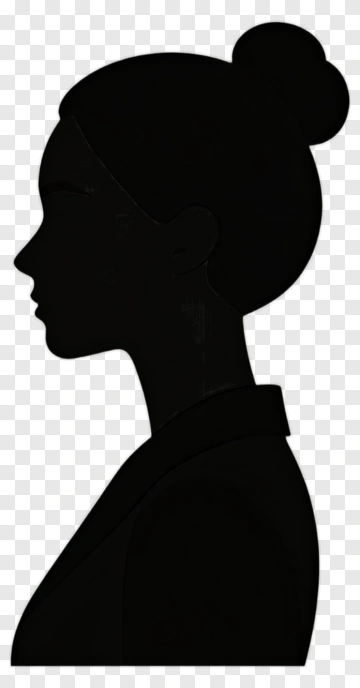 Silhouette Profile Of A Woman PNG