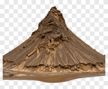 Mountainous Volcano Landscape PNG