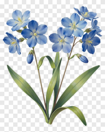 Blue Flower Bouquet PNG