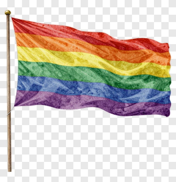Rainbow Flag Waving In The Wind PNG