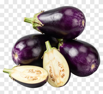 Fresh Eggplants Piled Together PNG