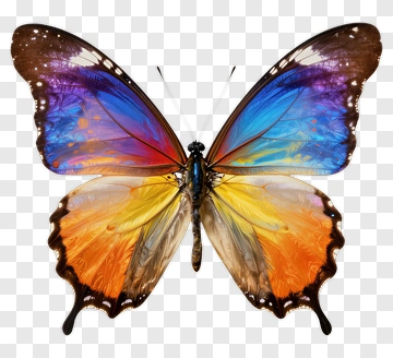 Colorful Butterfly With Vibrant Wings PNG