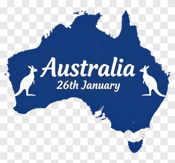 Australia Day Map With Kangaroos PNG